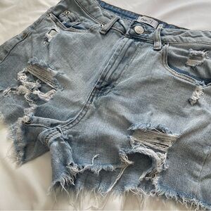 Rue21 Blue Distressed Jean Shorts